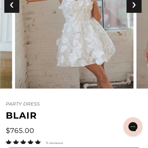 UNTAMED PETALS BY AMANDA JUDGE White Floral Wedding Dress - Picture 2 of 9